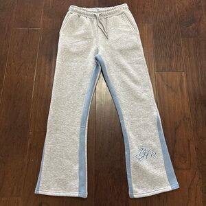Boohoo Men Light Gray/Soft Blue Sweatpants